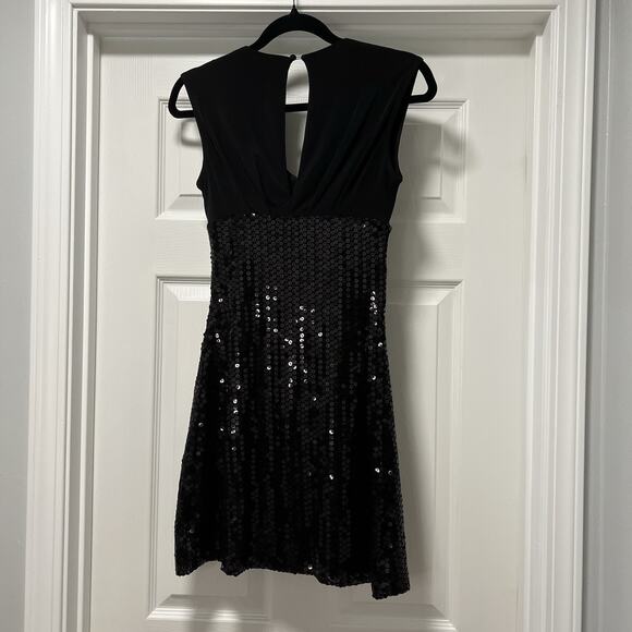 Ruby rox Sequin black sheath‎ lined dress Small holiday party - Picture 3 of 6